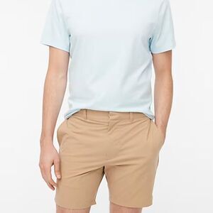 J. Crew Factory al095 7" tech shorts in dark khaki NWOT